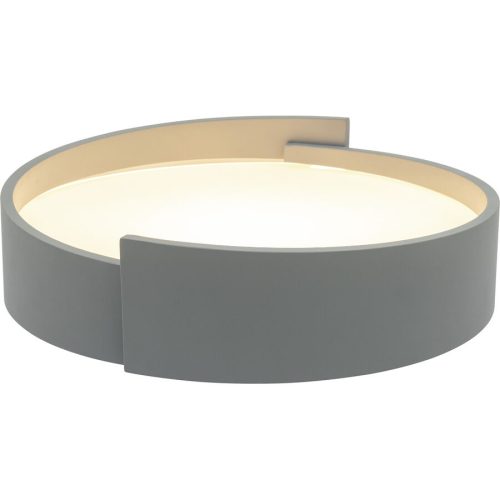 Deckenlampe Teona Grau Metall 40 cm 10 cm - LED - Lichtfarbe: Extra warmweiss - Helles Neutralweiss - Deckenlampe- LED Energiesparlampe