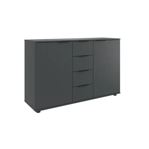 LIVIQUE, Kommode Metaa Grau Holzwerkstoff 130 cm 41 cm - Farbe: graphit - Kommode
