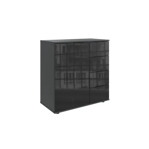 LIVIQUE, Kommode Metac Grau Holzwerkstoff 81 cm 41 cm - Farbe: graphit - Kommode