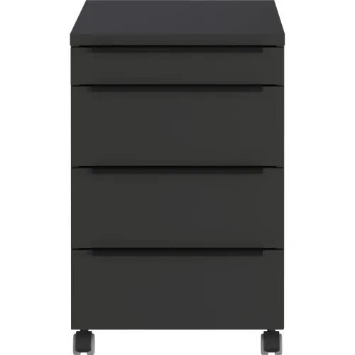 LIVIQUE, Rollcontainer Rya Grau Holz 42 cm 63 cm 60 cm - Farbe: graphit - Material: Holzwerkstoff - Rollcontainer