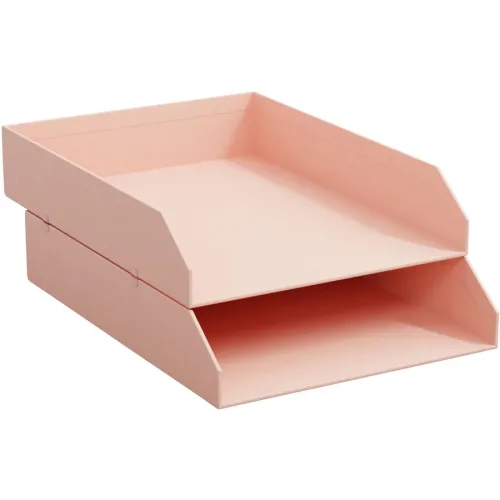 Dokumentenablage Bigso Box - Farbe: Dusty Pink - Material: Papier - Dokumentenablage