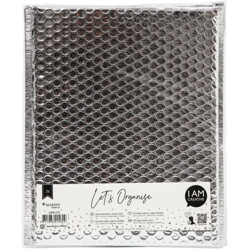 I am Creative, I AM CREATIVE Geschenktasche Let`s Organize MAA4088.076 metallic silber 3 St&uuml;ck