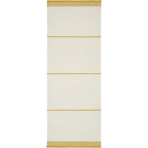 HORREDSMATTAN, HORREDSMATTAN Teppich Solvik Gelb Polyester/Wolle 75 cm 300 cm - Farbe: senfgelb - Material: Wolle/Polyester - Teppich