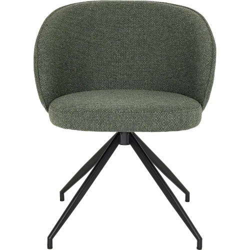 LIVIQUE, Stuhl Damir Grün Baumwolle 59.5 cm Drehbar - Stuhl