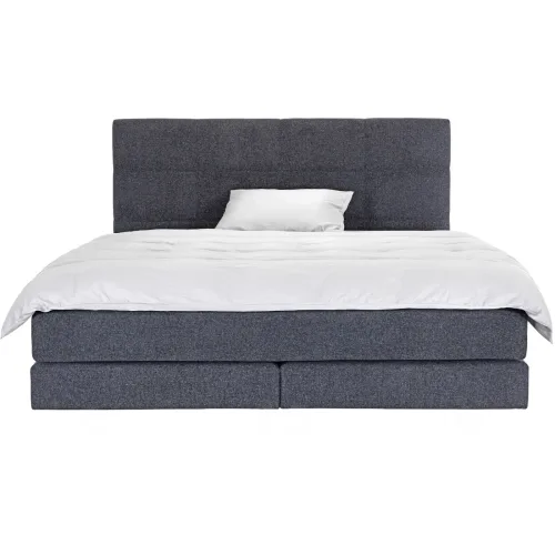 LIVIQUE, Boxspringbett Bela Grau Stoff 180 x 200 cm - Farbe: anthrazit - Boxspringbett