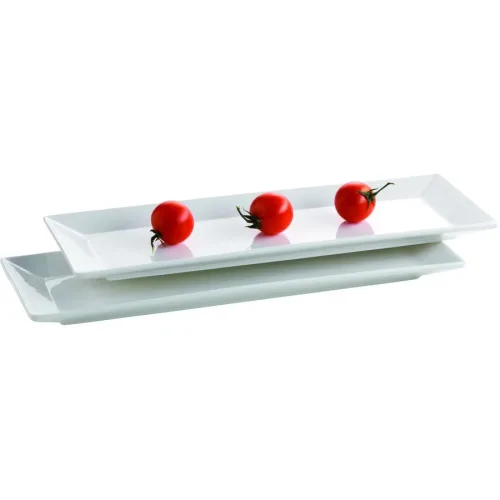 MÄSER Platzteller-Set Trendy Line Weiss Porzellan - Farbe: elfenbein - Platzteller-Set
