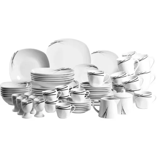 Mäser, Kombiservice Linea Nera 62 Tlg Weiss 