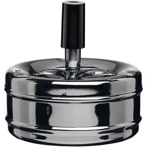 Aschenbecher Wine & more Grau Metall 9.5 cm - Farbe: chrom - Aschenbecher