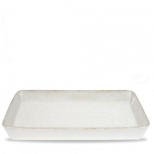 Churchill, Churchill Buffetschale Stonecast Hints Barley White GN 1/1; 6000 ml, 53x32.5x6.2 cm (LxBxH); weiss/braun; rechteckig; 2 Stück / Pack