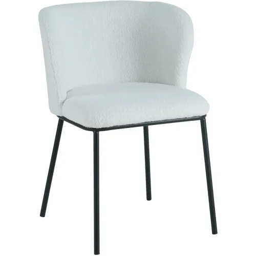 LIVIQUE, Stuhl 2er-Set Constanze Weiss Stoff 54.5 cm - Stuhl 2er-Set