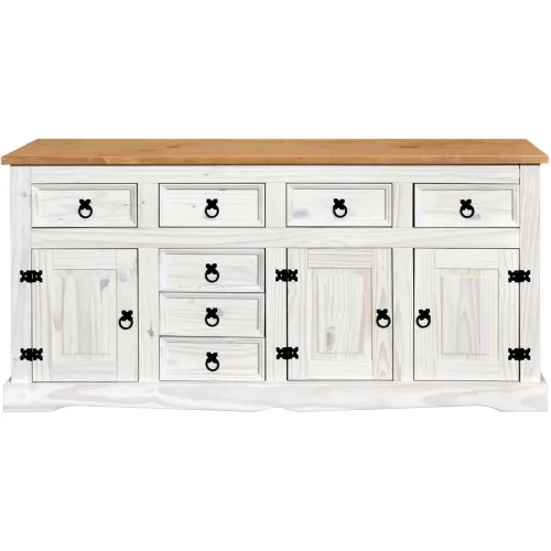 LIVIQUE, Sideboard Cruz Braun Holz 174 cm 84 cm - Farbe: Hellbraun - Sideboard