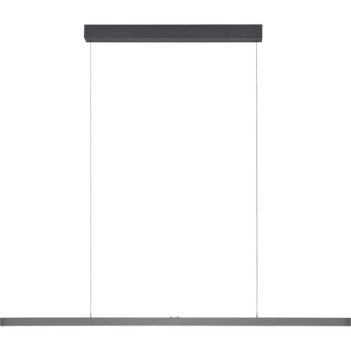 Designer-Pendellampe Bankamp Line anthrazit 120 cm - Farbe: anthrazit matt eloxiert - LED - Lichtfarbe: Extra warmweiss - Material: Aluminium -