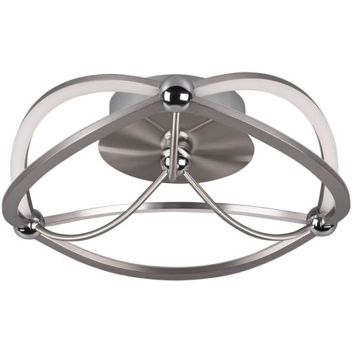 Deckenlampe Caro Grau Metall 14 cm - Farbe: Nickel matt - LED - Lichtfarbe: Warmweiss - Deckenlampe- LED Energiesparlampe