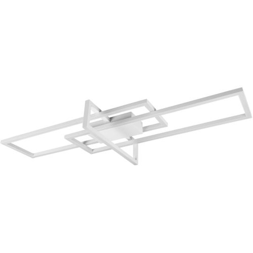 Deckenlampe Cecile Weiss Metall 100 cm 11.5 cm - Farbe: weiss matt - LED - Lichtfarbe: Warmweiss - Deckenlampe- LED Energiesparlampe