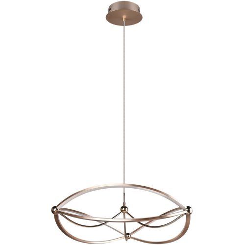 Pendellampe Caro Metall 150 cm - Farbe: messing matt - LED - Lichtfarbe: Warmweiss - Pendellampe- LED Energiesparlampe