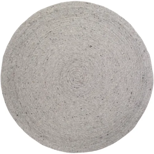 LIVIQUE, Teppich Juha Grau Wolle 140 cm 140 cm - Farbe: Grey - Teppich
