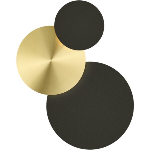 Deckenlampe Tilda Gold/Schwarz Eisen 51 cm 7.5 cm - Farbe: Schwarz/Gold - LED - Lichtfarbe: Extra warmweiss - Deckenlampe- LED Energiesparlampe