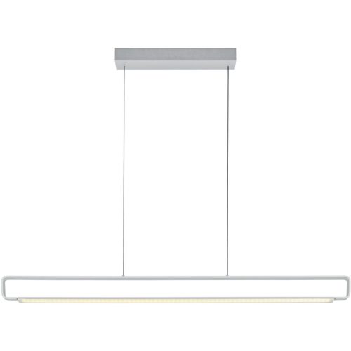 Pendellampe Box Silber Eisen 120 cm 150 cm - Farbe: Aluminium eloxiert - LED - Lichtfarbe: Extra warmweiss - Pendellampe- LED Energiesparlampe