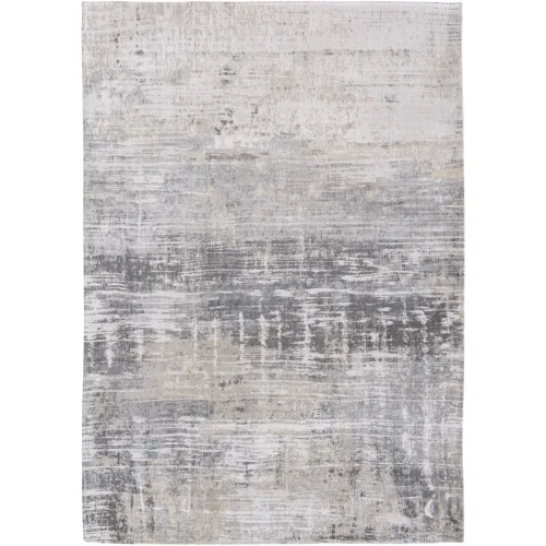 LIVIQUE, Teppich Streaks Grau Polyester 80 cm 150 cm - Teppich