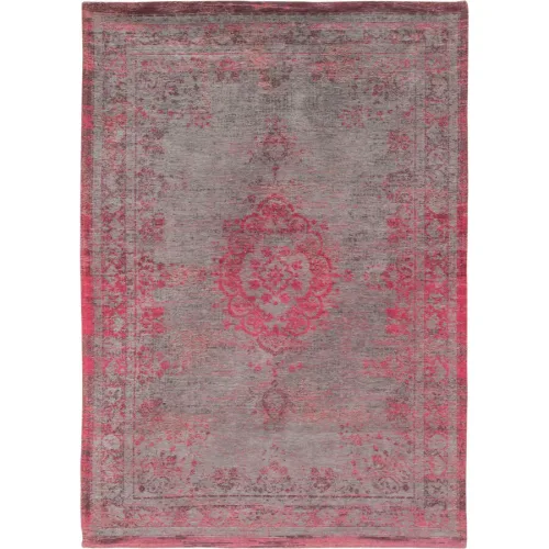 Teppich Medallion Rosa/Grau Polyester 200 cm 280 cm - Farbe: Pink, Grau - Teppich