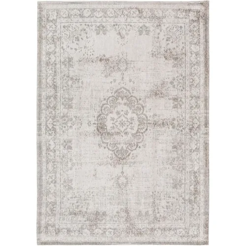 Teppich Medallion Weiss/Grau Polyester 200 cm 280 cm - Farbe: Weiss, Grau - Teppich