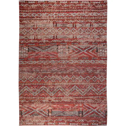 LIVIQUE, Teppich Kilim Rugs Rot/Beige Polyester 140 cm 200 cm - Farbe: rot, beige - Teppich