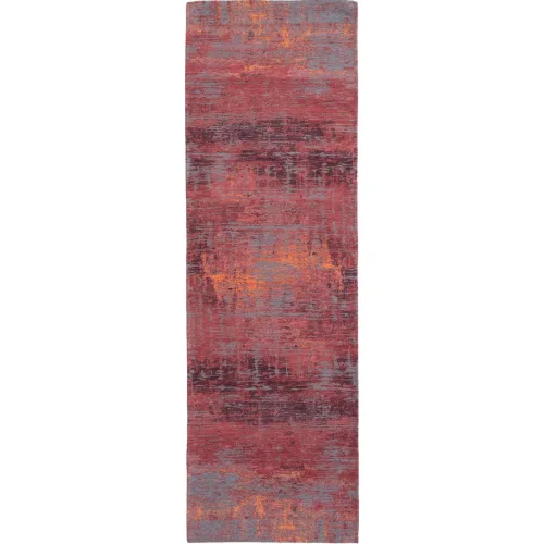 LIVIQUE, Teppich Streaks Rot Polyester 80 cm 250 cm - Teppich