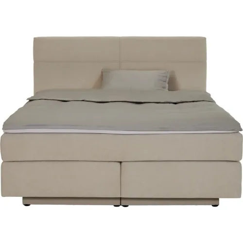 Boxspringbett Gabo Beige Polyester 160 x 200 cm - Boxspringbett