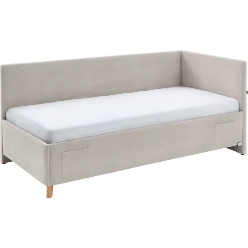 LIVIQUE, Kinderbett Kobi Grau Stoff 120 x 200 cm - Farbe: hellgrau - Kinderbett