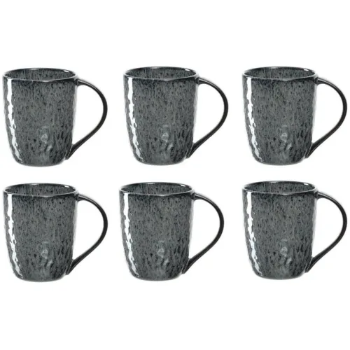Leonardo, Cappuccinotassen-Set Leonardo Grau Keramik 0.43 l - Farbe: anthrazit - Cappuccinotassen-Set