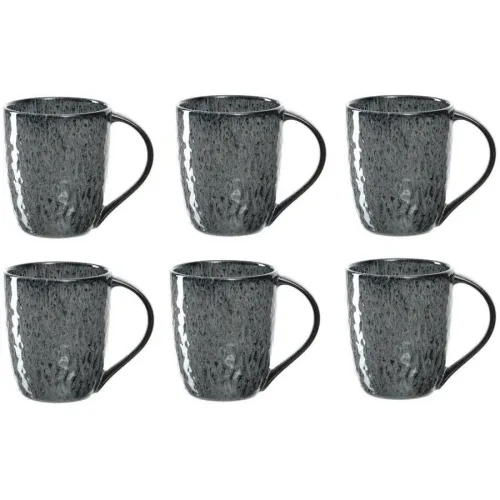 Cappuccinotassen-Set Leonardo Grau Keramik 0.43 l - Farbe: anthrazit - Cappuccinotassen-Set