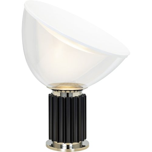 Flos Tischlampe Taccia Small Schwarz Aluminium/Glas 38 cm 49 cm - LED - Lichtfarbe: Extra warmweiss - Tischlampe- LED Energiesparlampe