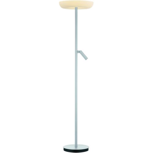 Designer-Stehlampe Bankamp Cielo aluminium matt dimmbar H 190 cm - LED - Lichtfarbe: Extra warmweiss - Material: Aluminium/Eisen/Glas -