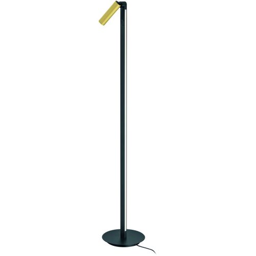 Designer-Steh/Leselampe rechts Bankamp Spot Messing matt dimmbar H 120 cm - LED - Lichtfarbe: Extra warmweiss - Material: Aluminium/Eisen/Acryl -