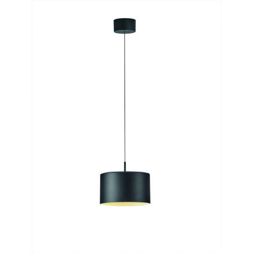 Designer-Pendellampe Bankamp Grand Metal schwarz dimmbar D 16 cm - LED - Lichtfarbe: Extra warmweiss - Material: Aluminium/Eisen/Acryl -