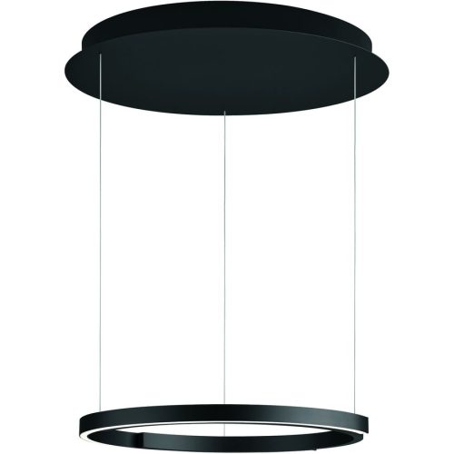 Designer-Pendellampe Bankamp Rings anthrazit matt dimmbar D 55 cm - Farbe: anthrazit matt eloxiert - LED - Lichtfarbe: Extra warmweiss - Helles