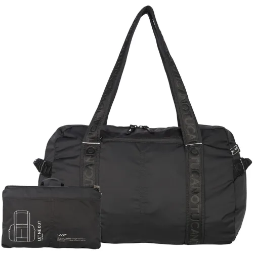 Tucano, TUCANO Reisetasche FOLDABLE Schwarz Stoff - Reisetasche