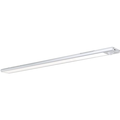 Unterbaulampe Norman Silber Aluminium 4 cm 1.4 cm - LED - Lichtfarbe: Warmweiss - Unterbaulampe- LED Energiesparlampe