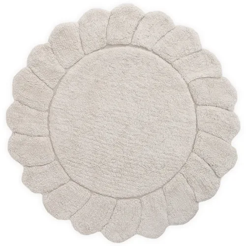 LIVIQUE, Teppich Florina Weiss Baumwolle 110 cm 110 cm - Teppich