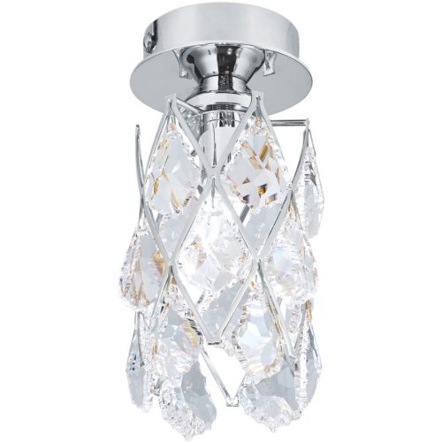 Deckenlampe Rita Grau Stahl 17.5 cm - Farbe: chrom - Deckenlampe