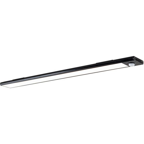 Unterbaulampe Norman Schwarz Aluminium 4 cm 1.4 cm - Lichtfarbe: Warmweiss - Unterbaulampe