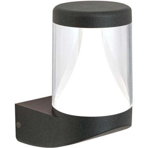 Wandlampe aussen Midnight Grau Aluminium 10.8 cm 20 cm - Farbe: anthrazit - Lichtfarbe: Warmweiss - Material: Aluguss - Wandlampe aussen