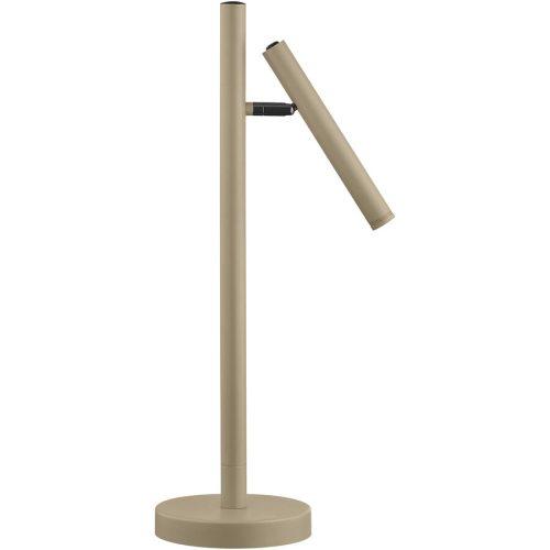 Tischlampe Streak Beige Metall 15 cm 50 cm - Farbe: sand - LED - Lichtfarbe: Extra warmweiss - Tischlampe- LED Energiesparlampe