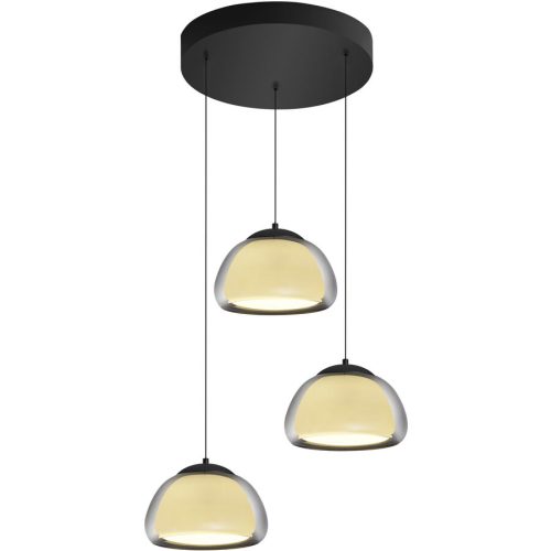 Pendellampe Luxxo Schwarz Metall 55 cm 180 cm - LED - Lichtfarbe: Extra warmweiss - Pendellampe- LED Energiesparlampe