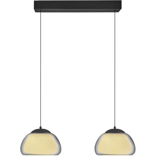 Pendellampe Luxxo Schwarz Metall 88 cm 180 cm - LED - Lichtfarbe: Extra warmweiss - Pendellampe- LED Energiesparlampe