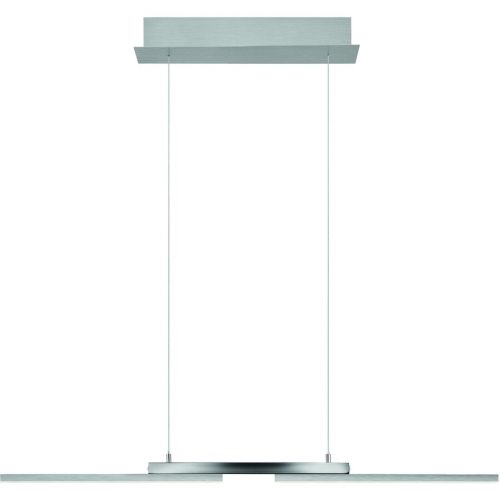 Pendellampe More Grau Metall 87 cm 200 cm - Farbe: Nickel matt - LED - Lichtfarbe: Extra warmweiss - Helles Neutralweiss - Pendellampe- LED