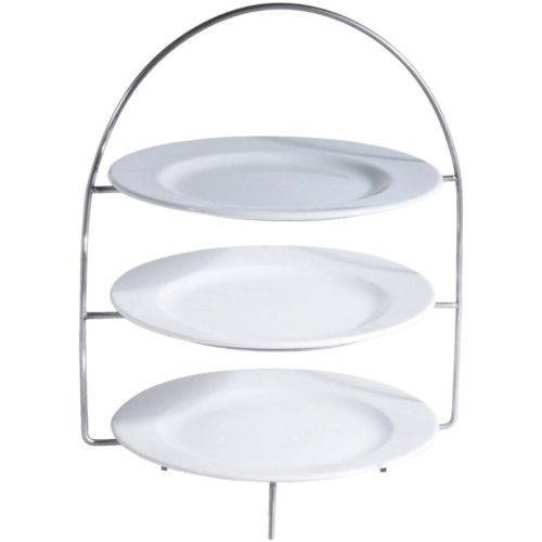 Etagère Contacto Bander Weiss Edelstahl 39 cm - Etagère