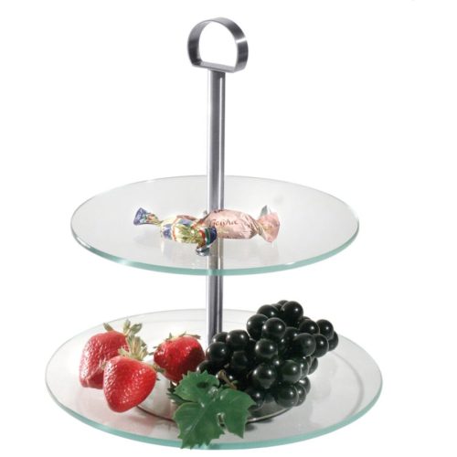 Etagère Contacto Bander Transparent Edelstahl/Glas 29 cm - Etagère