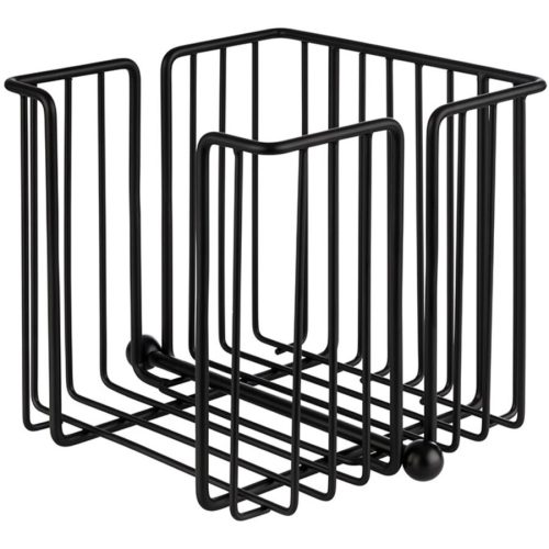 Aps, APS Serviettenhalter URBAN, Metall verchromt; 19x19x18 cm (LxBxH); schwarz; quadratisch