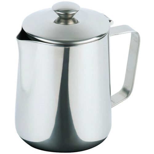 Aps, APS Kaffeekanne/Teekanne, mit Klappdeckel, Edelstahl; 350 ml, 8x11 cm (ØxH); silber; rund